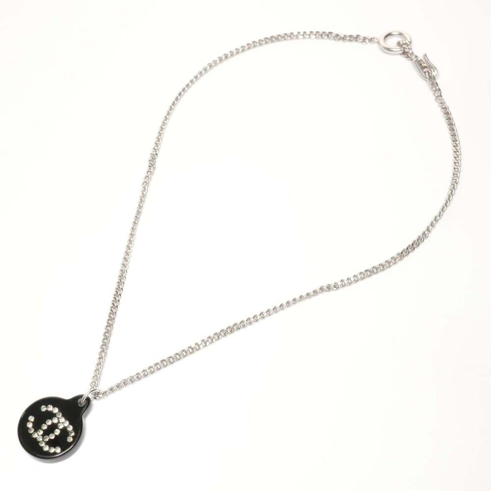 CHANEL Authentic Silver Logo Necklace - Picture 2 of 8